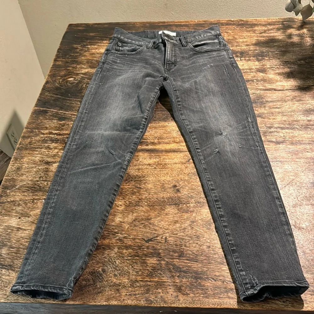 Moussy vintage SAAB black slightly intentionally distressed black denim size 27 - Picture 4 of 15